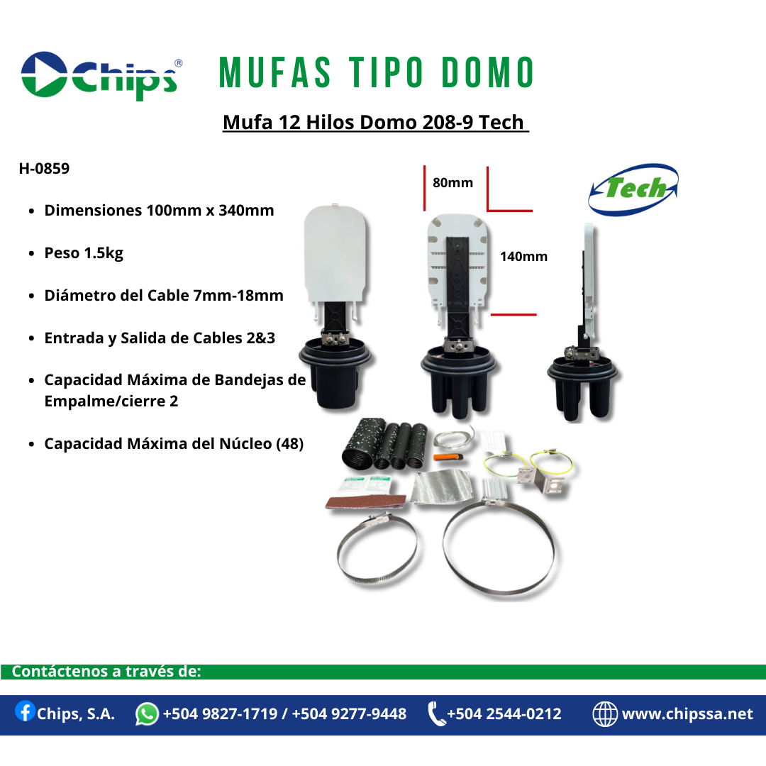 MUFA 12 HILOS DOMO 208-9 TECH H-0859 - Imagen 2