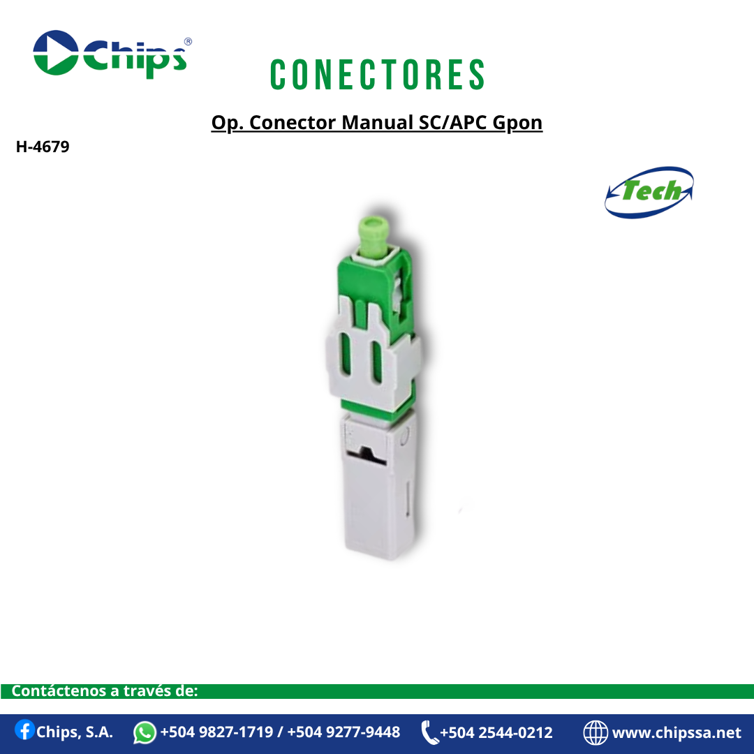 OP. CONECTOR MANUAL SC/APC GPON H-4679 - Imagen 3